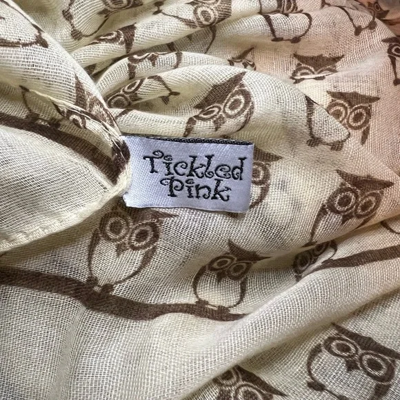 Tickled Pink Infinity Owl Print Scarf - Picture 2 of 3